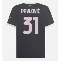 Camiseta AC Milan Strahinja Pavlovic #31 Tercera Equipación Replica 2024-25 mangas cortas